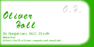 oliver holl business card