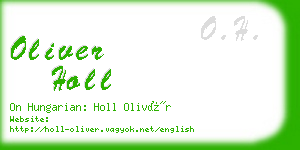 oliver holl business card